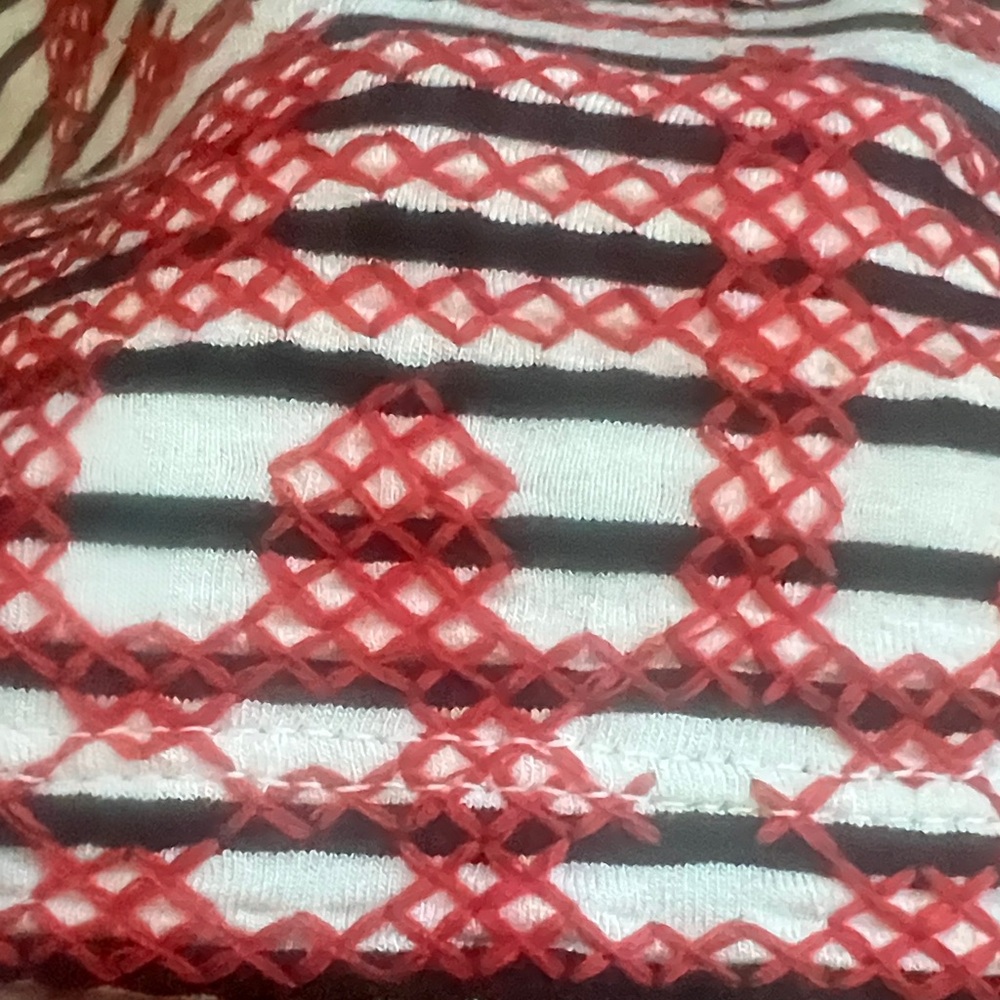 THML Red & White Stitched Patterned Women's Mini … - image 4